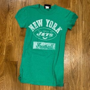 Vintage Distressed New York Jets Football T Shirt - Fitted Womens Size S